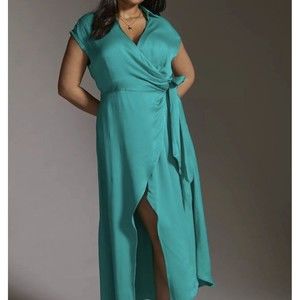 Anthropologie Teal Maxi Dress